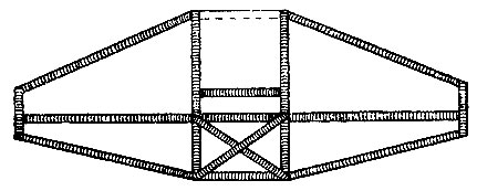 Рис. 125. Матерчатая основа накладки на переднюю часть головы с длинным пробором